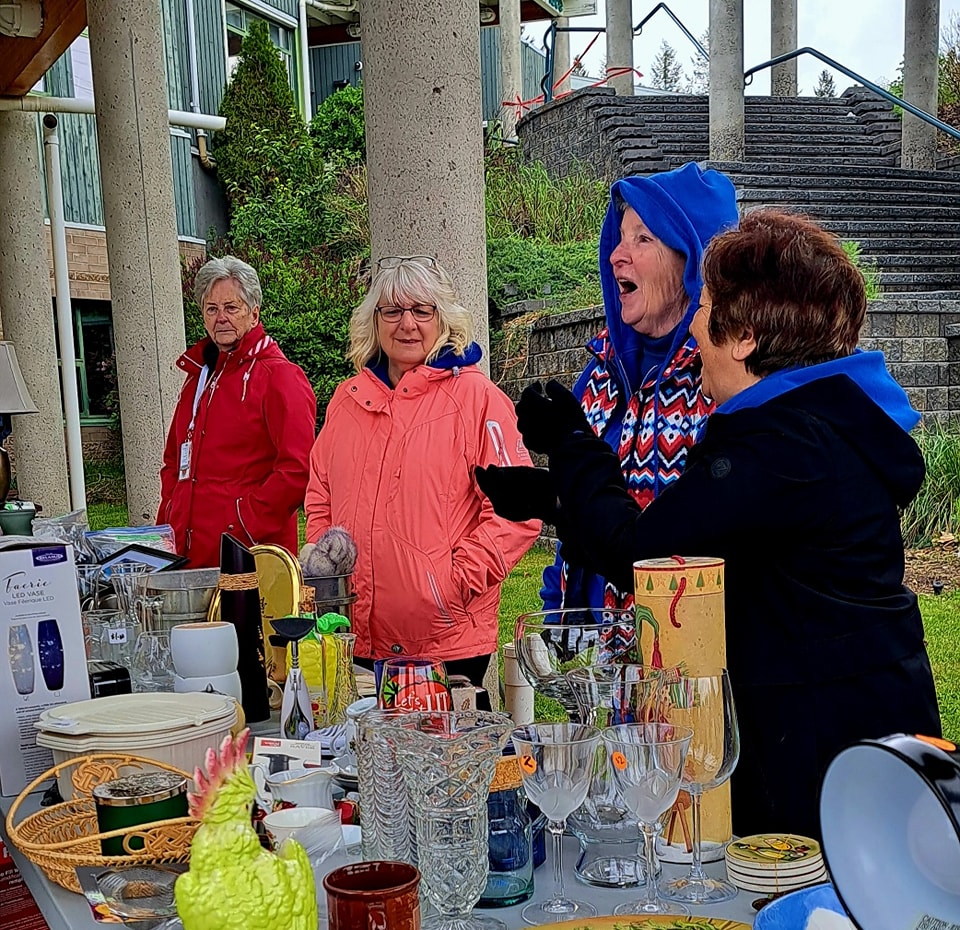 Community event with auxiliary members