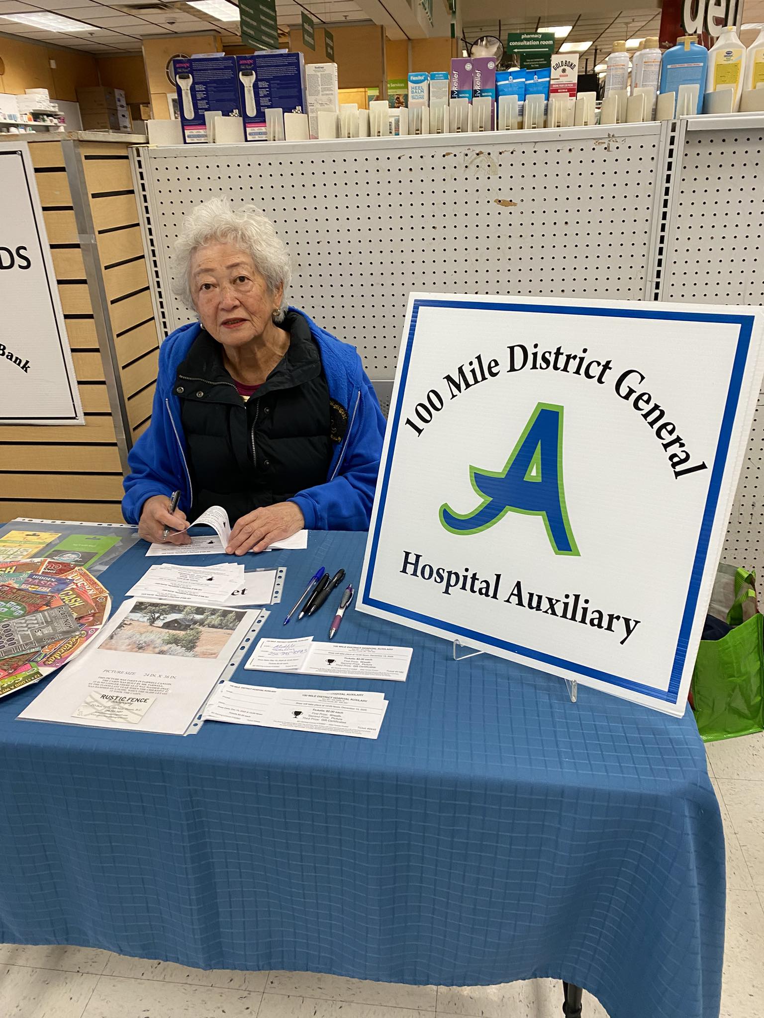 Fundraising event with volunteers